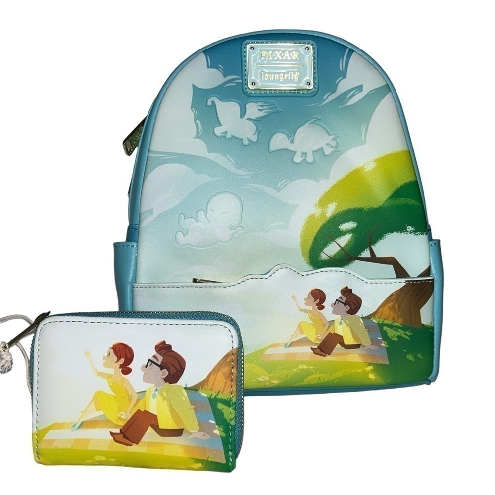 Loungefly Disney Pixar Up Carl & Ellie Daydream Mini Backpack & Wallet